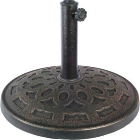 SNOW JOE Bliss Umbrella Base, Metro Resin, Dark Bronze UBS-062